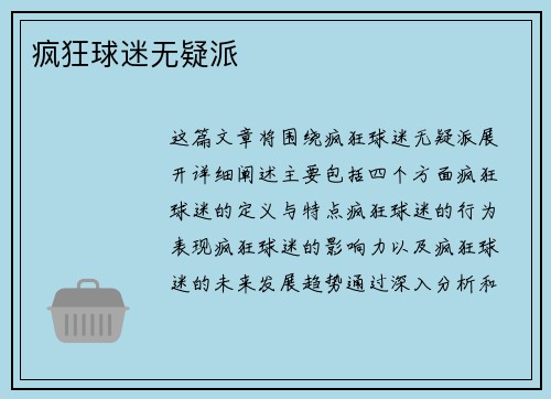 疯狂球迷无疑派